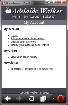 Reworked My Account page