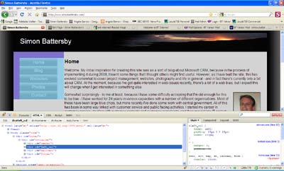 Firebug screenshot