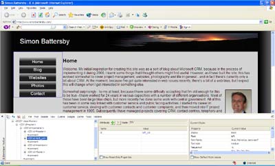 IE Dev Toolbar screenshot